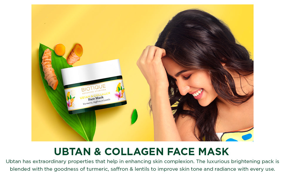 BIOTIQUE UBTAN & COLLAGEN Face Mask 50g