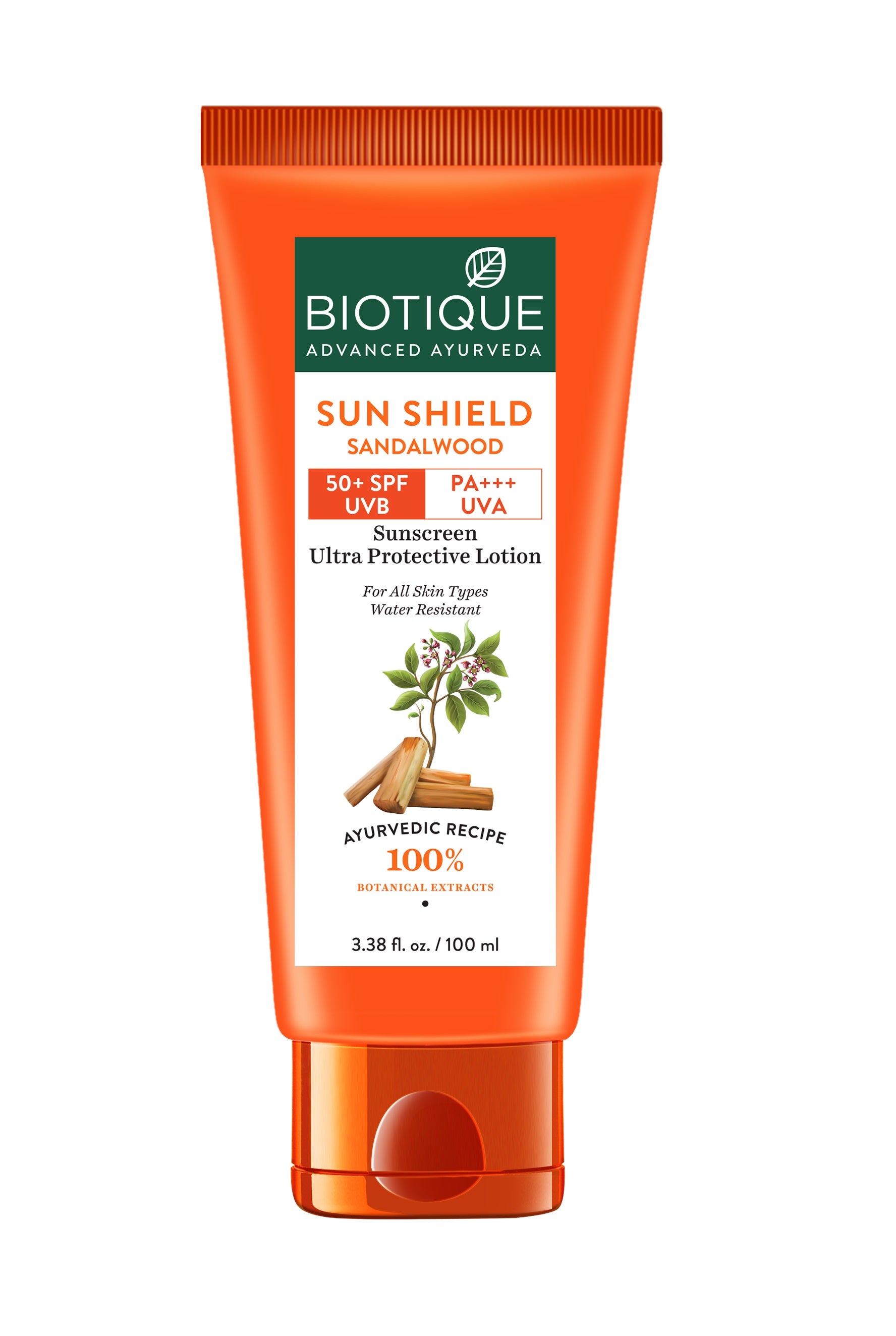 Sun Shield Sandalwood 50+ SPF UVB Sunscreen Ultra Protective Lotion