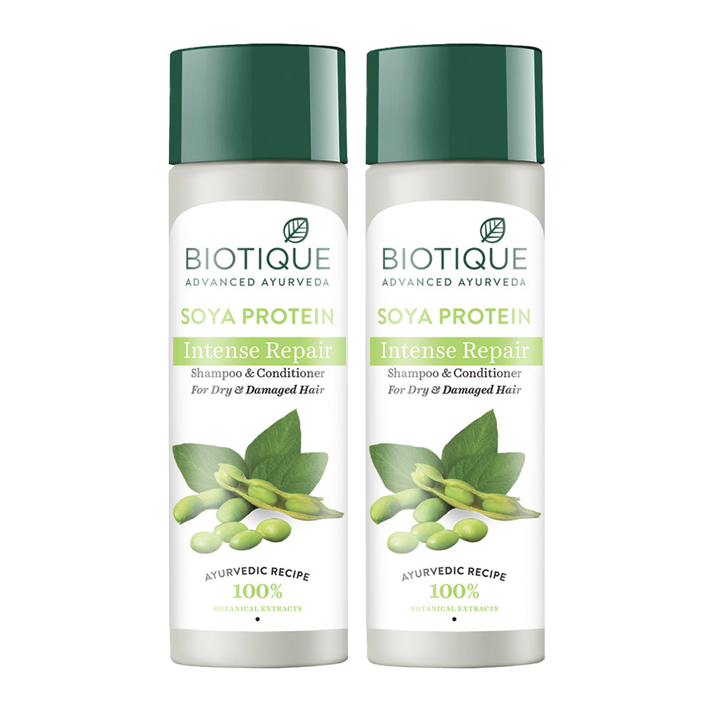 Biotique Soya Protein Intense Repair Shampoo & Conditioner 190ml (Pack of 2)